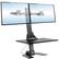 Front. Mount-It! - Electric Sit-Stand Desk Converter with Dual Monitor Mount & Full Motion Adjustability for Ergonomic Workstations, Black - Black.