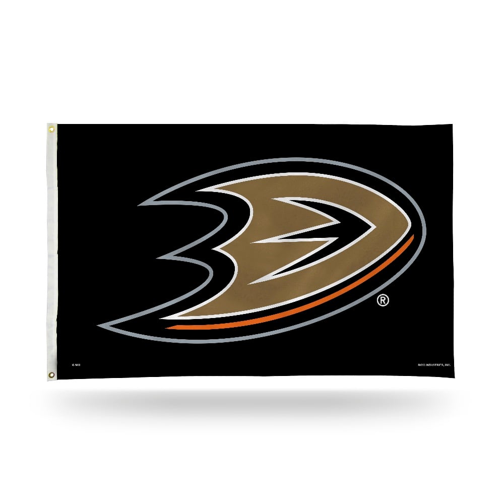 Rico Industries - Anaheim Ducks NHL 3X5 Indoor Outdoor Banner Flag with grommets for hanging - Multi