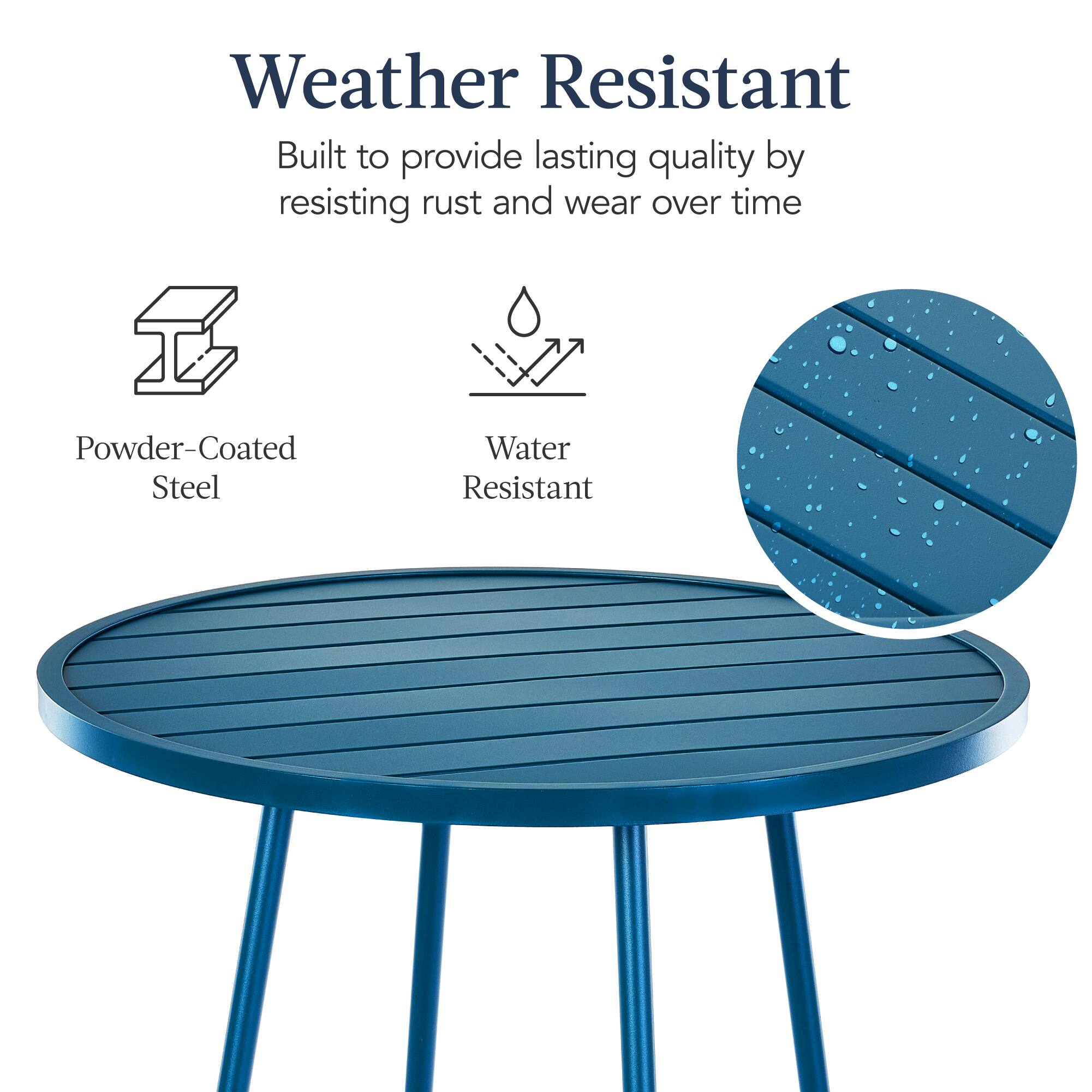 Weather Resistant

Built to provide lasting quality by resisting rust and wear over time

Powder-Coated Steel

Water Resistant