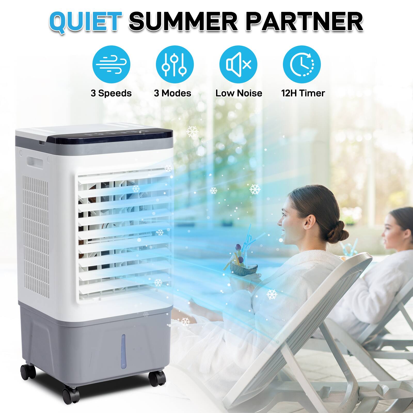 QUIET SUMMER PARTNER  
3 Speeds  
3 Modes  
Low Noise  
12H Timer