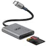 Acer - SD Card Reader USB C, Dual Slots Type C to Memory Card Reader, Aluminum Micro SD Card Camera Adapter - Gray