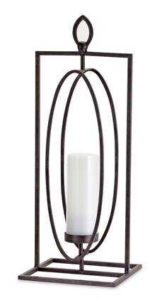 BreeBe - Contemporary Candle Holder Stand (Set of 2) - Black