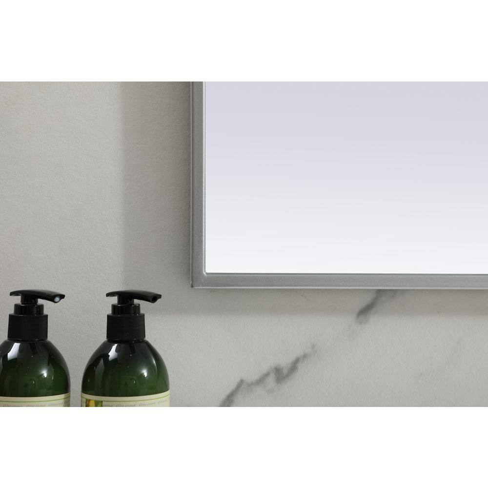 Alt View 1. Elegant Decor - Metal Frame Arch Mirror 40x30 Inch in Silver - Silver.