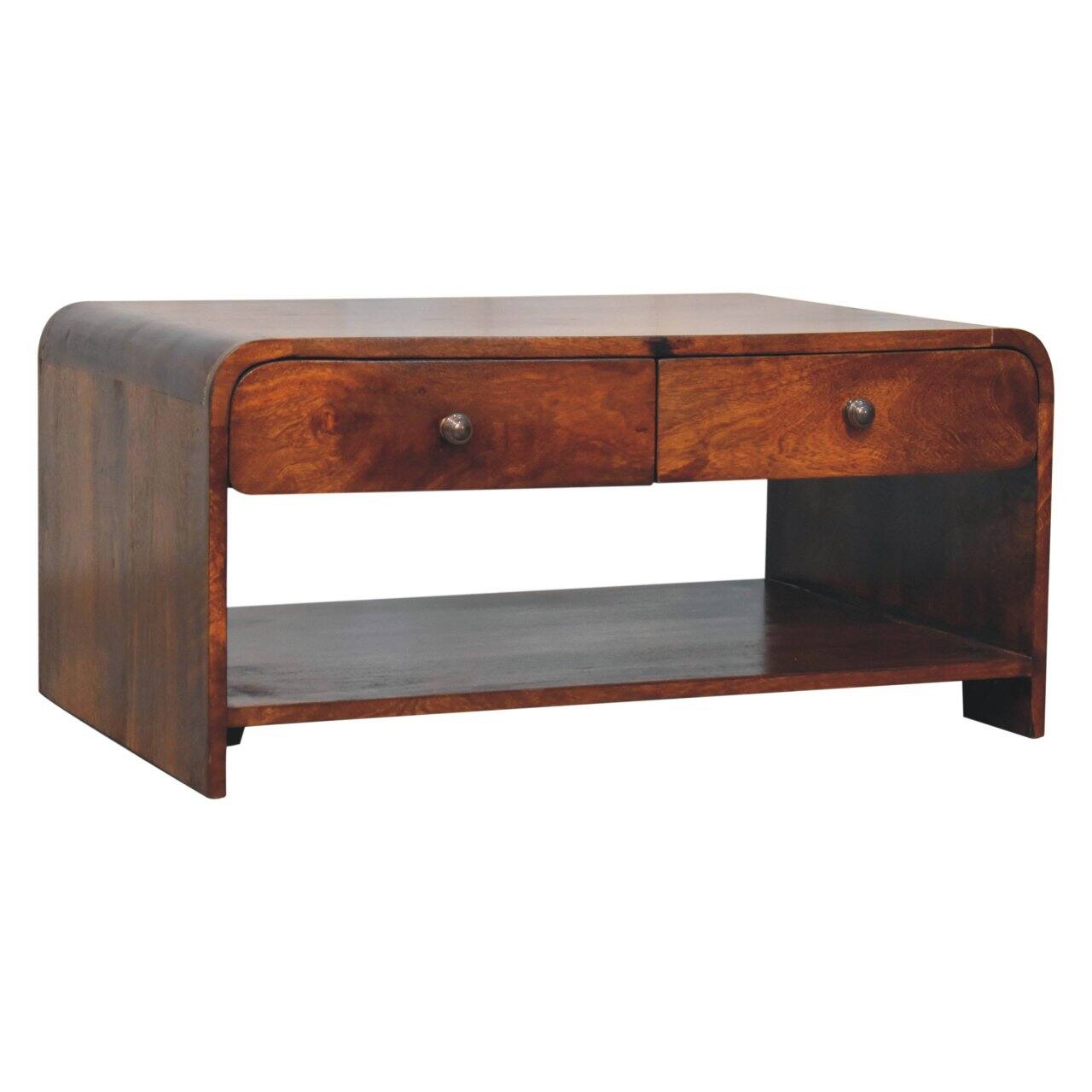 Left. Artisan Furniture - Aspen Slim Coffee Table - Dark Brown.