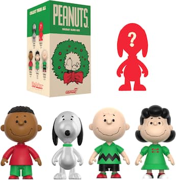 Super7 Peanuts Reaction Blind Box Wv8 Holiday 12pc Flat Super7 Peanuts Reaction Blind Box Wv8 Holiday 12pc Flat