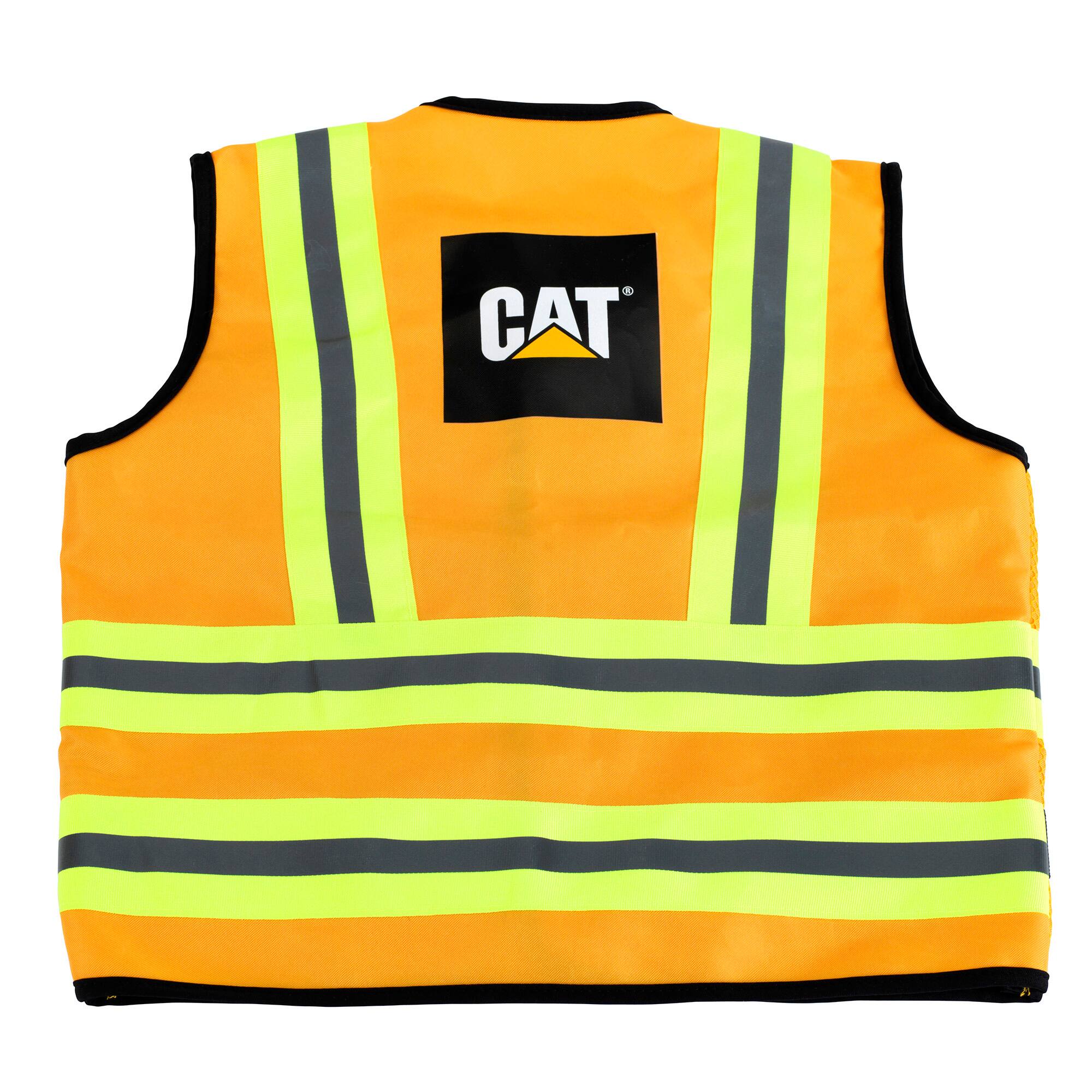 Left. Klein - CAT: Construction Worker Vest - Yellow & Black - 5pc Set, Ags 3+.