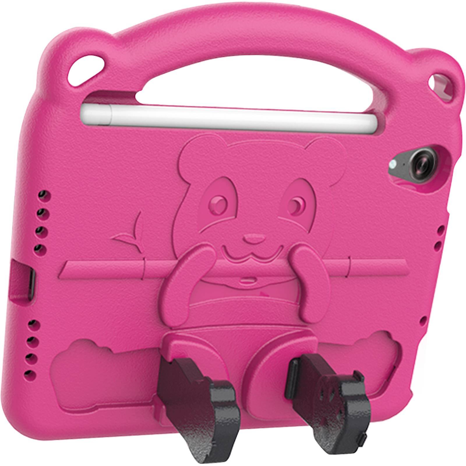 Angle. SaharaCase - Teddy Bear KidProof Case for Apple iPad mini (A17 Pro) and Apple iPad mini (6th Generation 2021) - Pink.