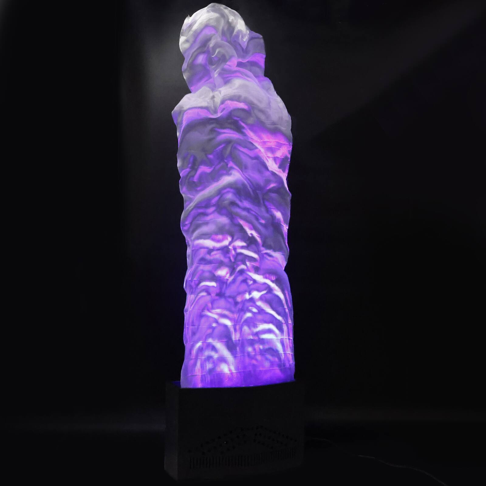 Back. Topteng - 150W DMX RGB LED Fake Flame Light - 3D Stage Effect Lamp, 4ft Silk Fire, 7 Colors, for DJ Party Wedding Decoration.