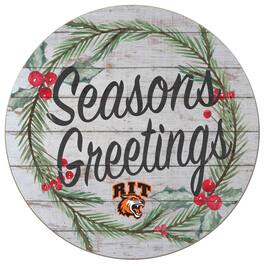 Jardine - Rochester Institute of Technology Tigers 20'' x 20'' Season's Greetings Circle - White