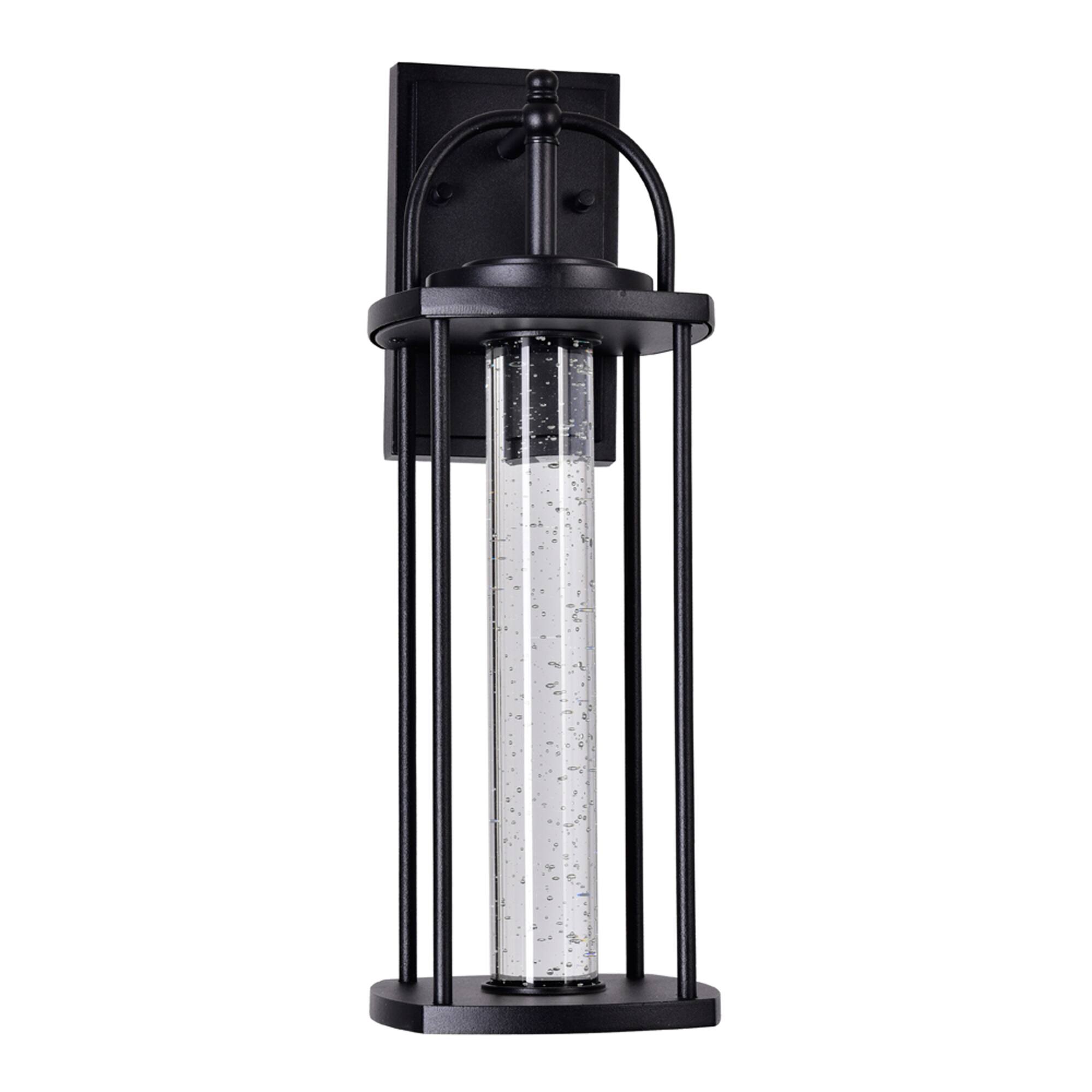 Alt View 2. CWI Lighting - Greenwood LED Outdoor Black Wall Lantern - Black.