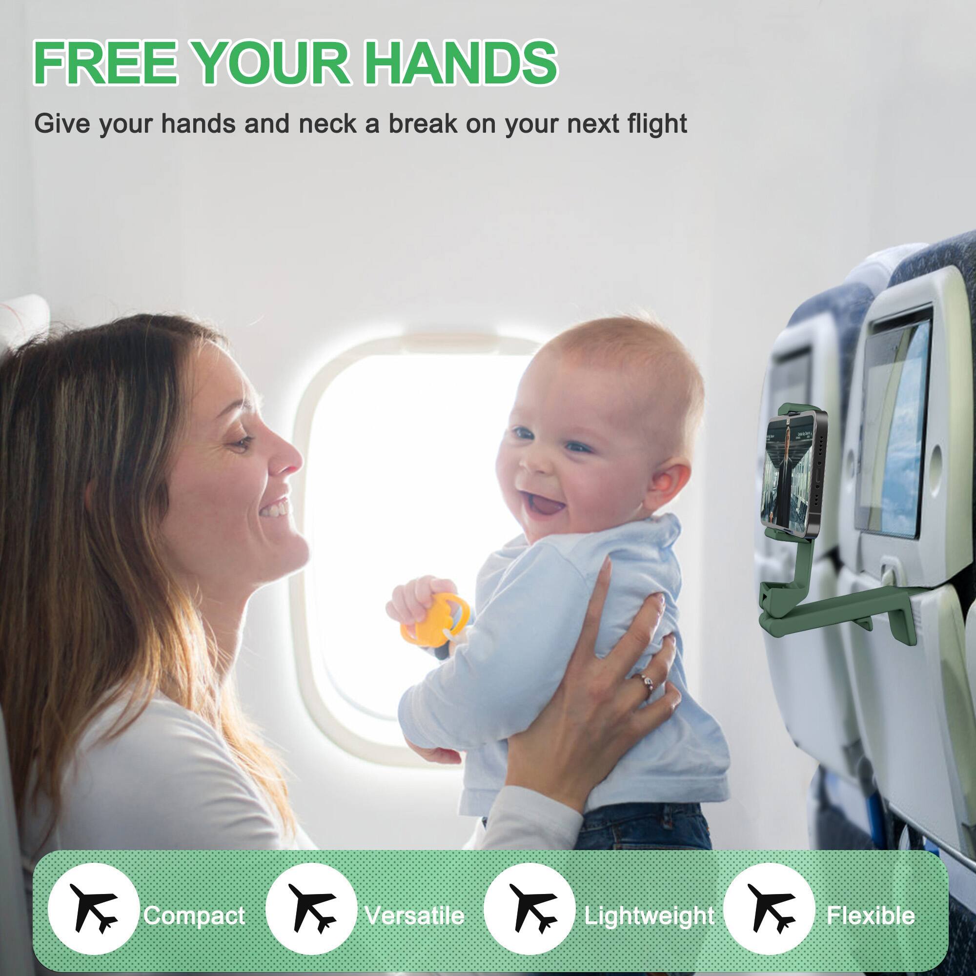 FREE YOUR HANDS  
Give your hands and neck a break on your next flight  

Compact  
Versatile  
Lightweight  
Flexible