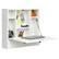 Front. Costway - Costway Wall-Mount Floating Desk Foldable Space Saving Laptop Workstation White - White.