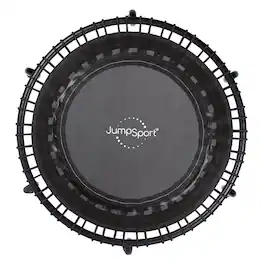 JumpSport - 350 Indoor Lightweight 39" Fitness Trampoline, with White Frame - Black
