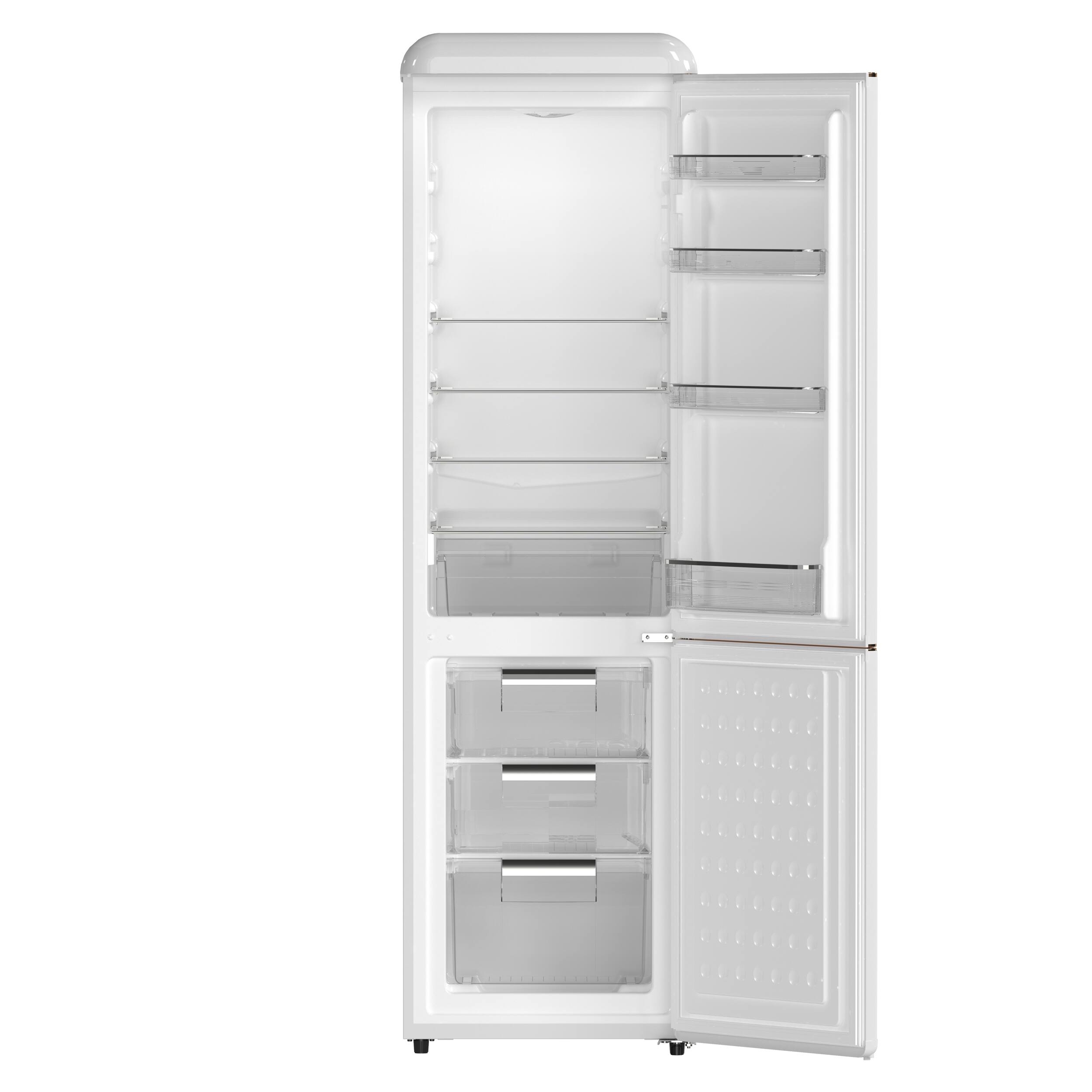 Alt View 2. Forno Appliances - Storico 9 Cu. Ft. Retro Compact Refrigerator with Bottom-Freezer - White.