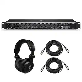 Behringer - U-PHORIA UMC1820 Audiophile 18x20 USB 2.0 Audio/MIDI Interface, Bundle with TAPH100 Monitor Headphones and 2x