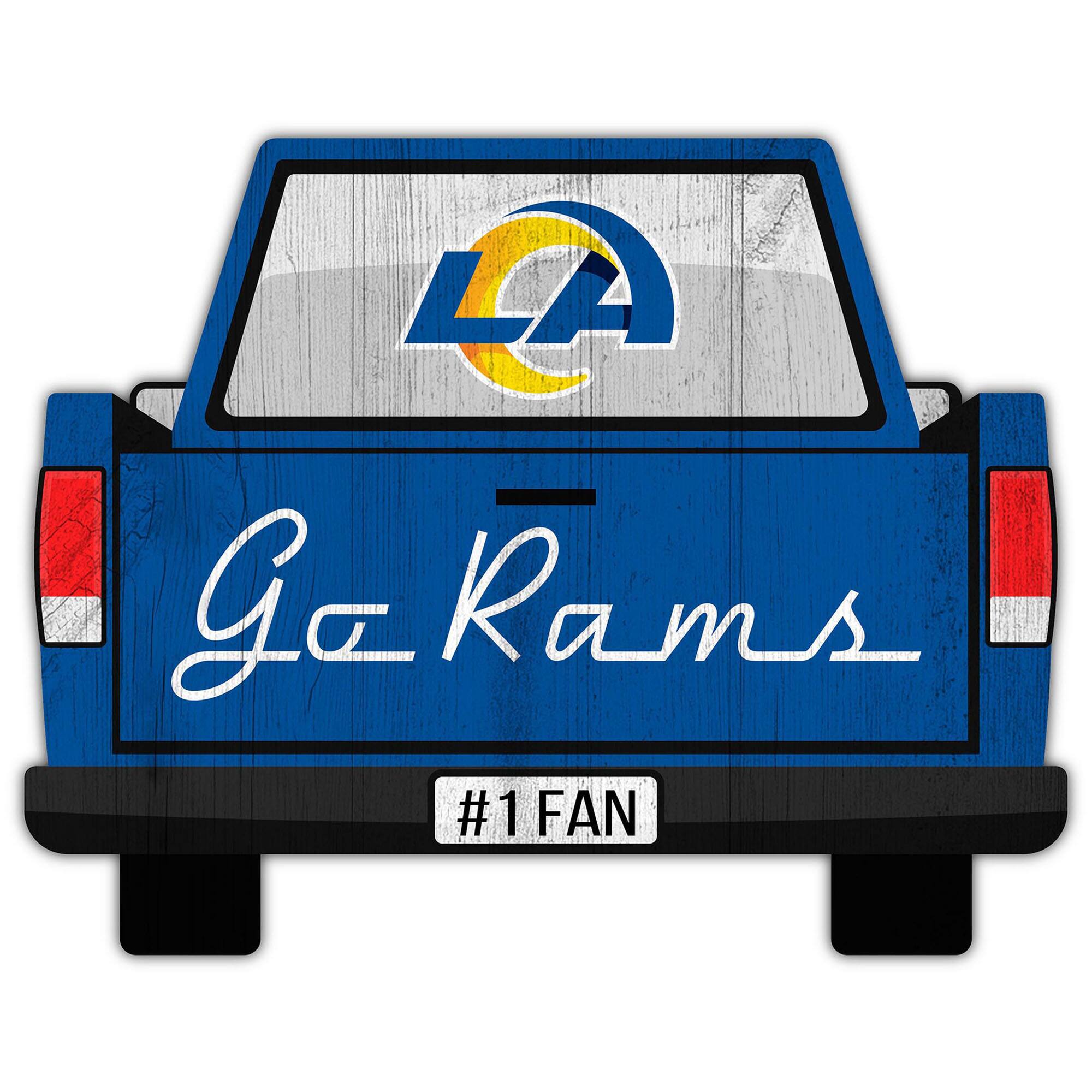 Los Angeles Rams 12'' x 12'' Truck Back D-cor