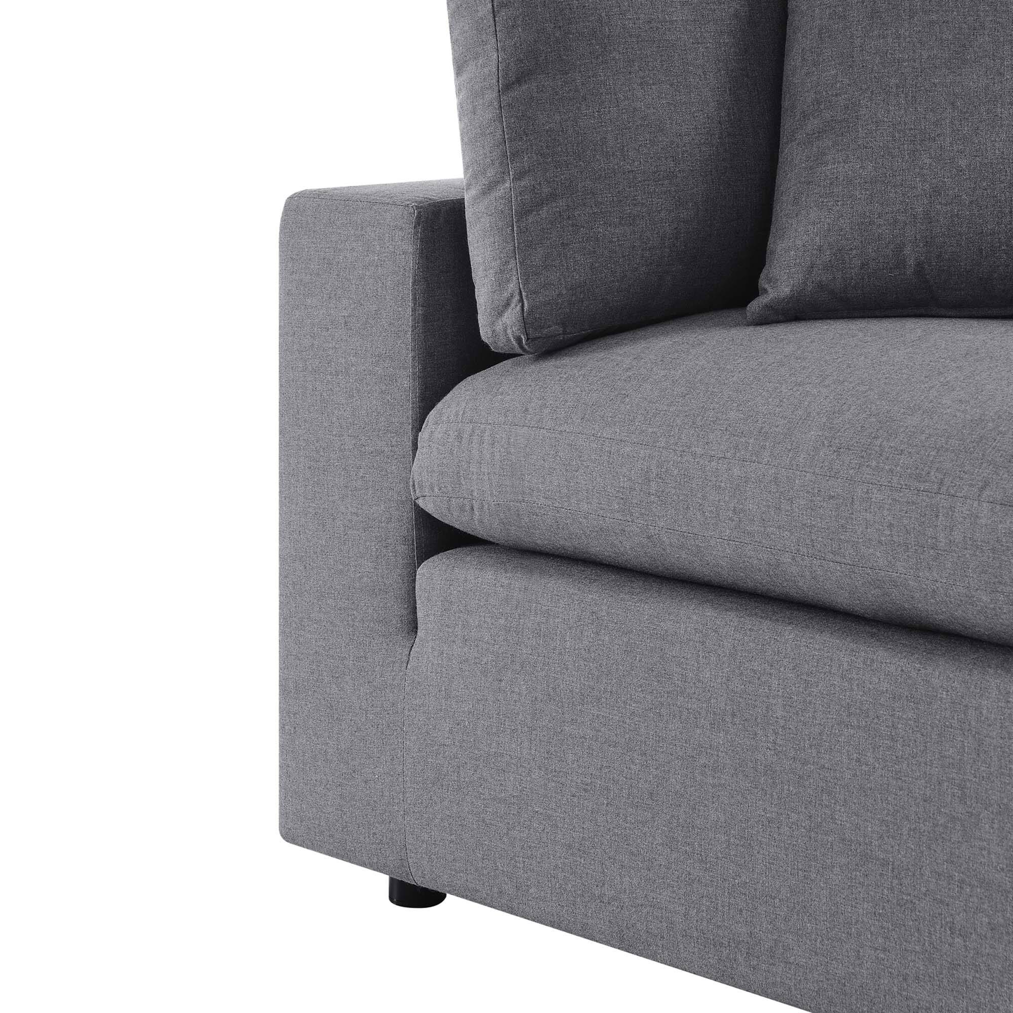 Alt View 4. Modway - Commix Sunbrella® Outdoor Patio Armless Chair by Modway - Gray.