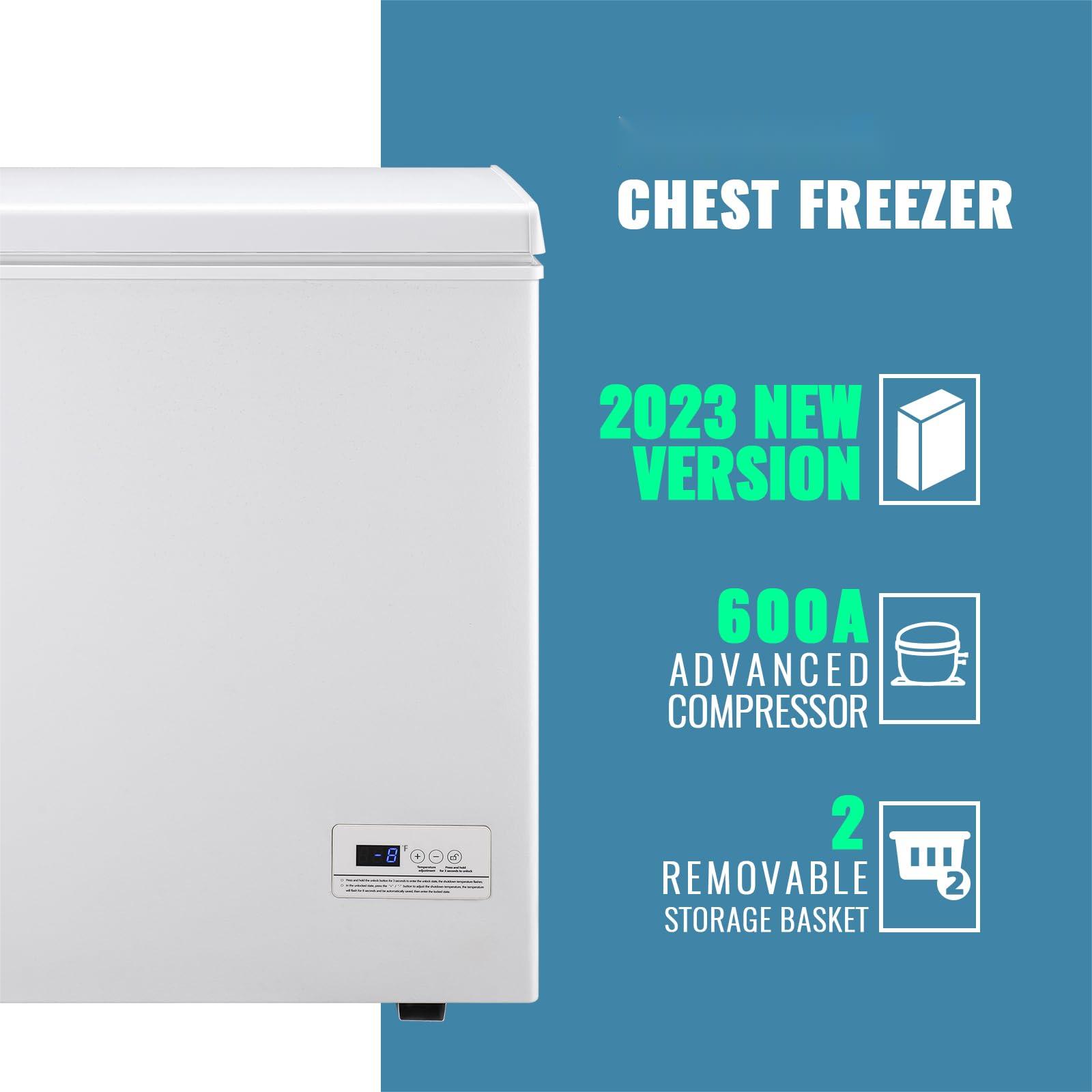 Chest Freezer  
2023 New Version  
600A Advanced Compressor  
2 Removable Storage Basket