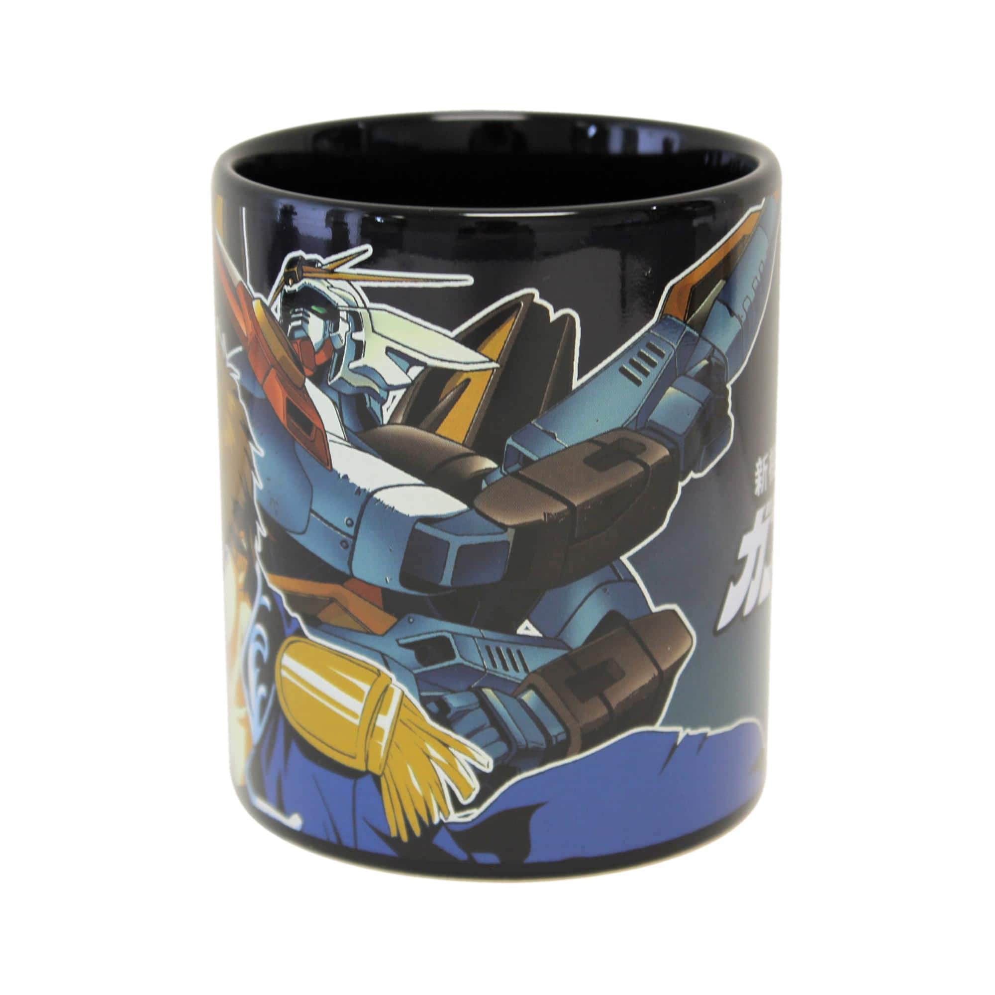 Just Funky Gundam Wing Pilot 11oz Coffee Mug with Enamel Pin Black
