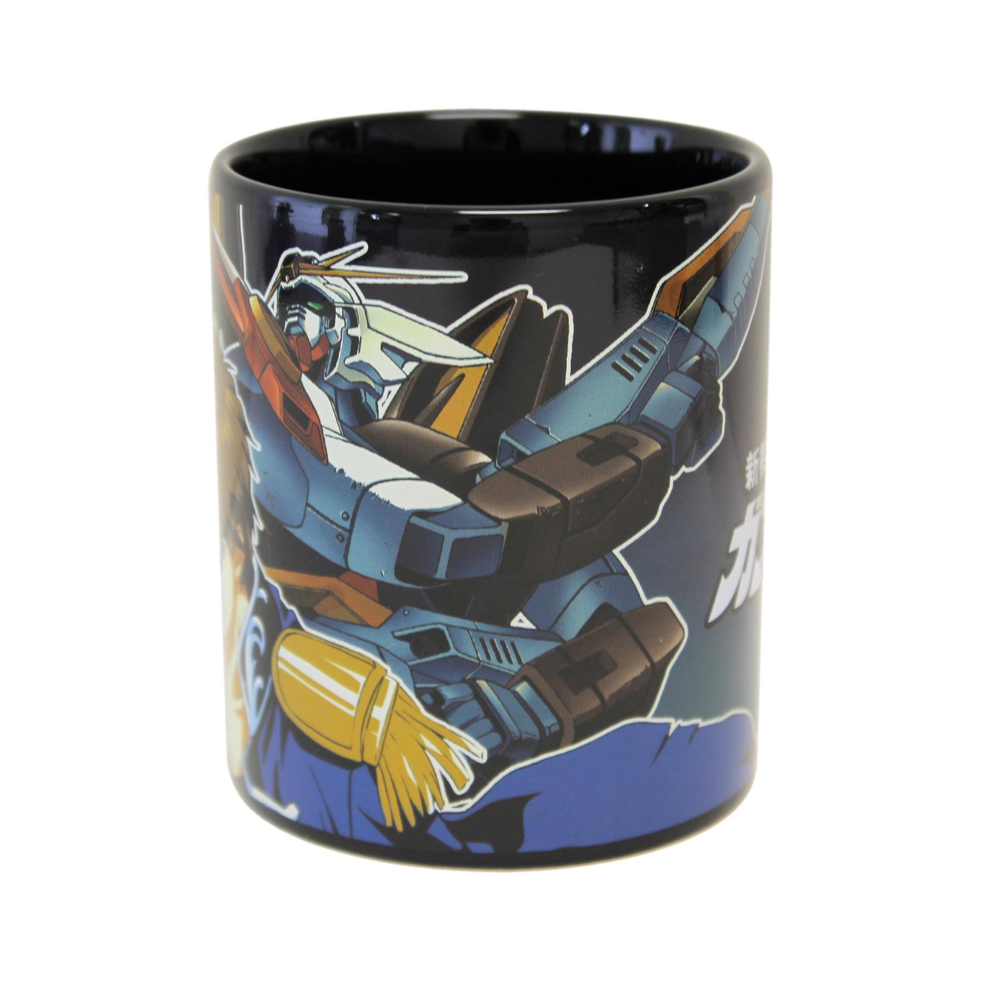 Alt View 2. Just Funky - Gundam Wing Pilot 11oz Coffee Mug with Enamel Pin - Black.