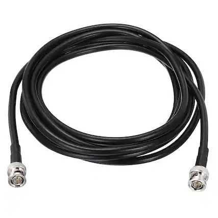 Front. Unique Bargains - 12G-SDI BNC M/M 75 Ohm RG6 Coaxial Jumper Cable for Camera Surveillance, Supports HD-SDI/3G-SDI/6G-4K/8K, 2pcs - Black.