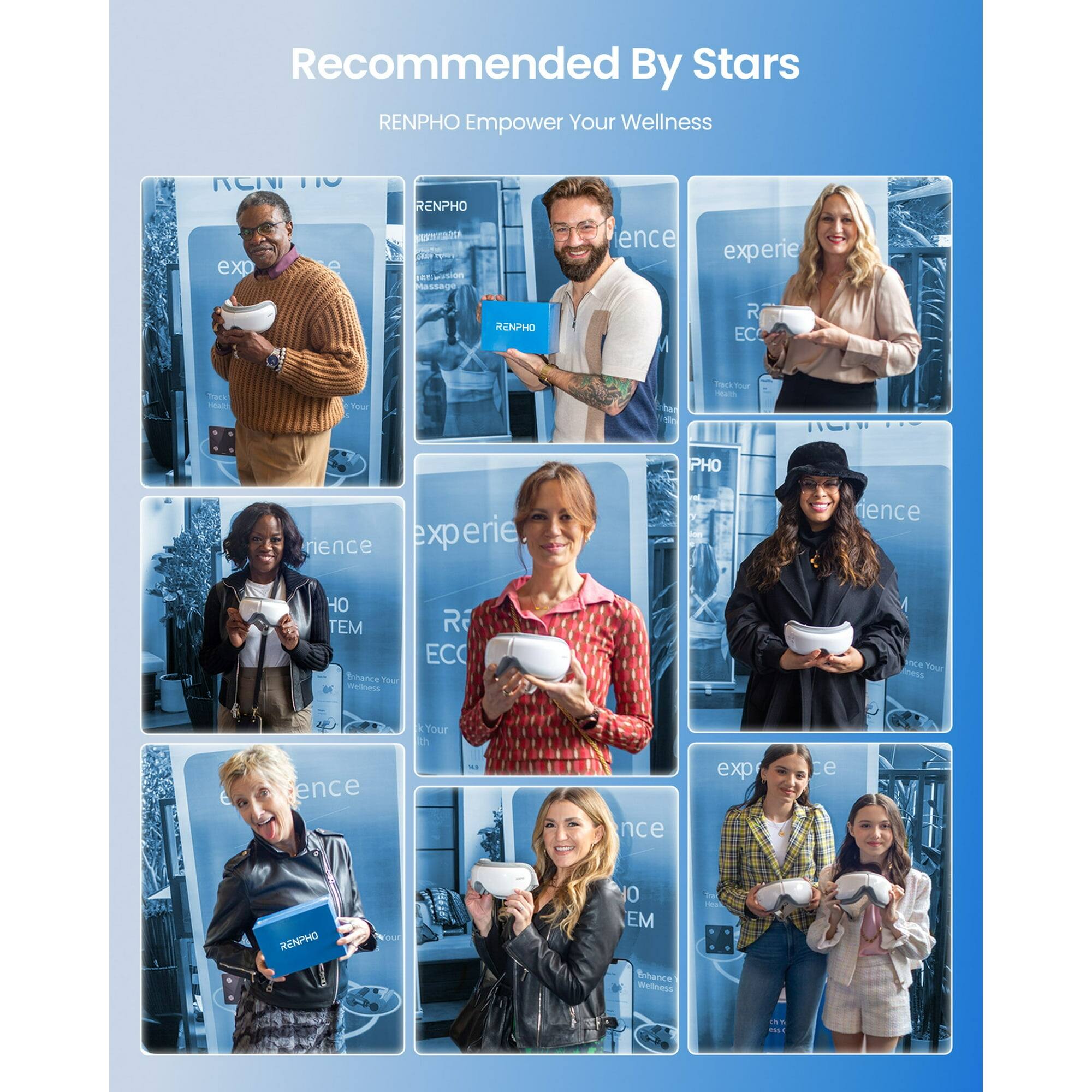 Recommended By Stars  
RENPHO Empower Your Wellness  
Experience Your Wellness
