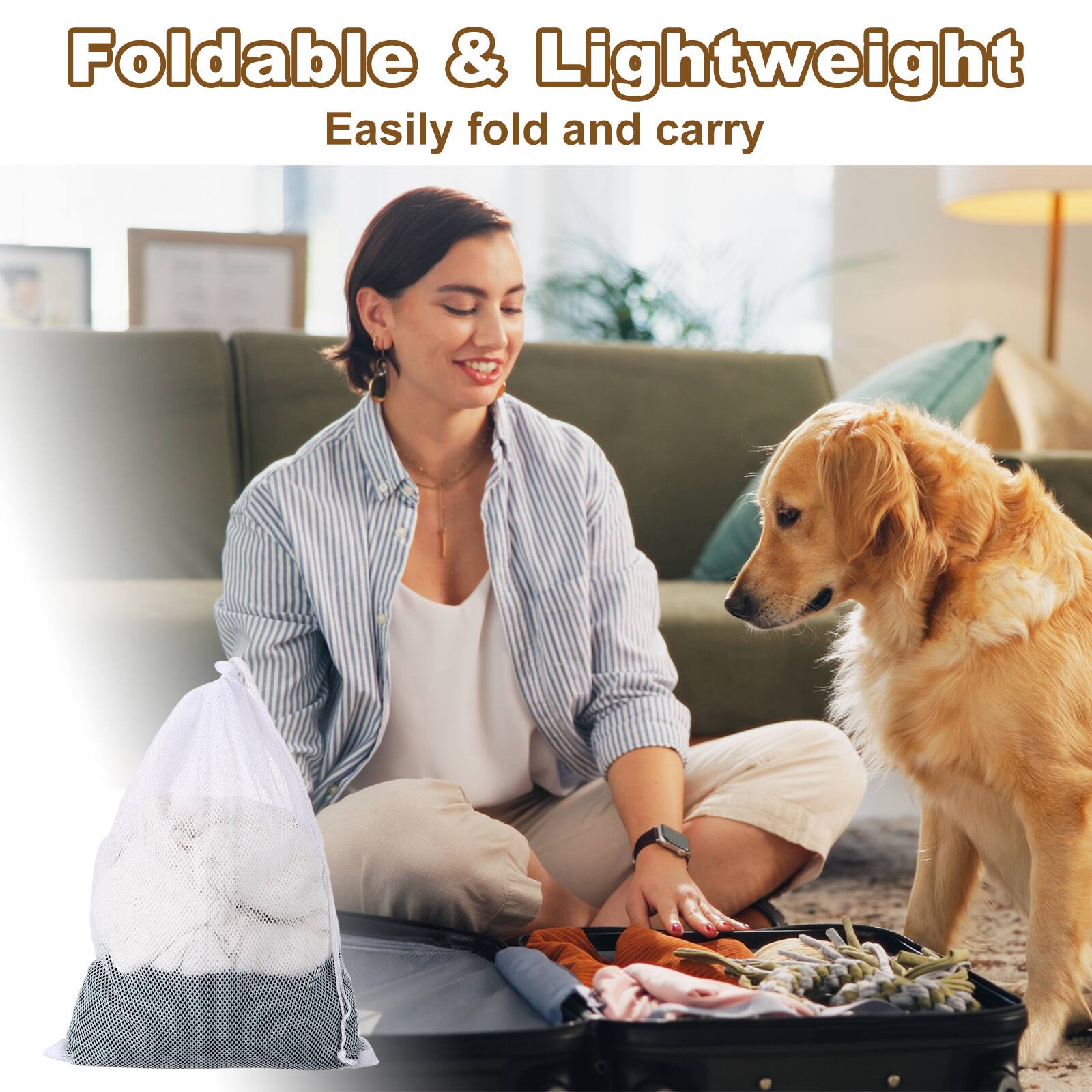 Foldable & Lightweight  
Easily fold and carry
