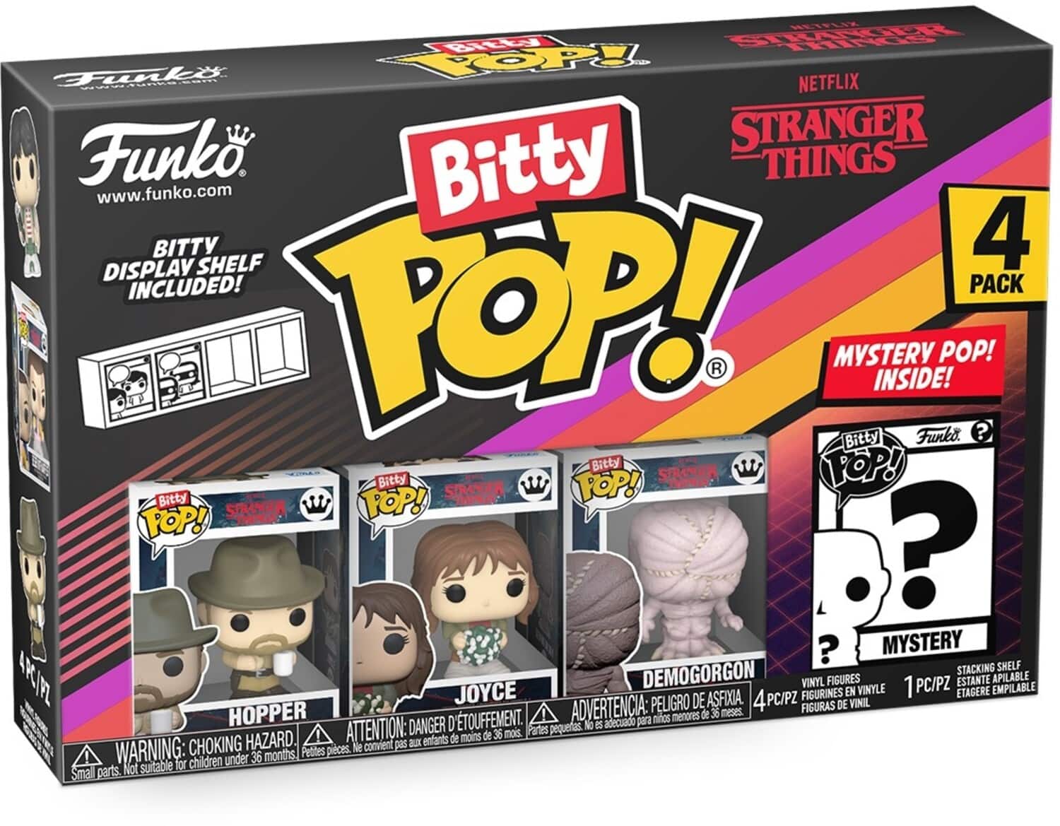 Funko Bitty POP!: Stranger Things SZN1 - Hopper 4-Pack - COLLECTABLES - Multicolor