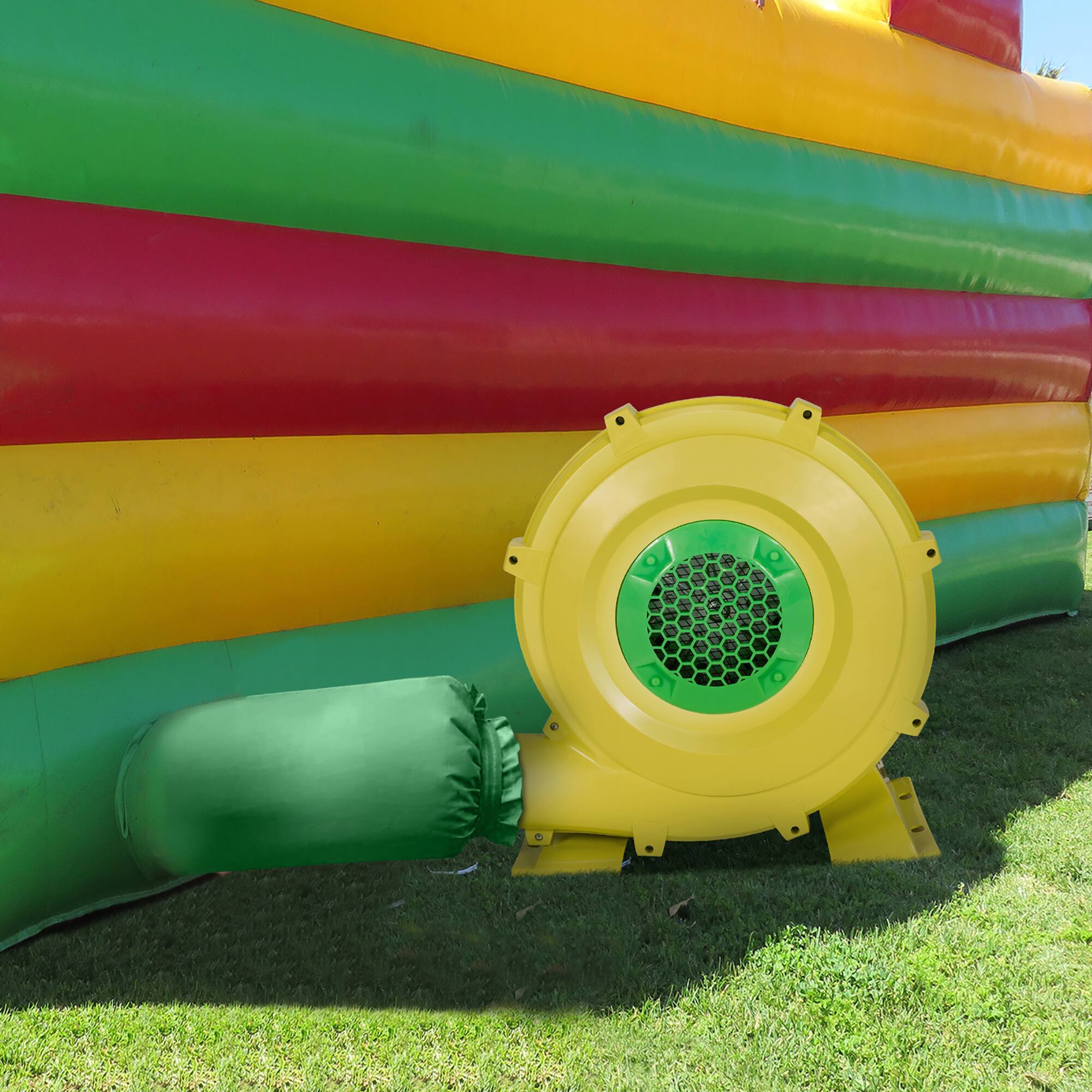 Alt View 1. Costway - Costway Inflatable Bounce House Blower 1100W 1.5HP Air Pump Commercial Castle Slide Fan - Yellow.