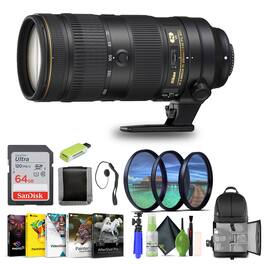 Nikon - AF-S NIKKOR 70-200mm f/2.8E FL ED VR Telephoto Zoom Lens for DSLR Camera - Bundle - Black
