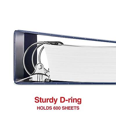 Sturdy D-ring  
HOLDS 600 SHEETS
