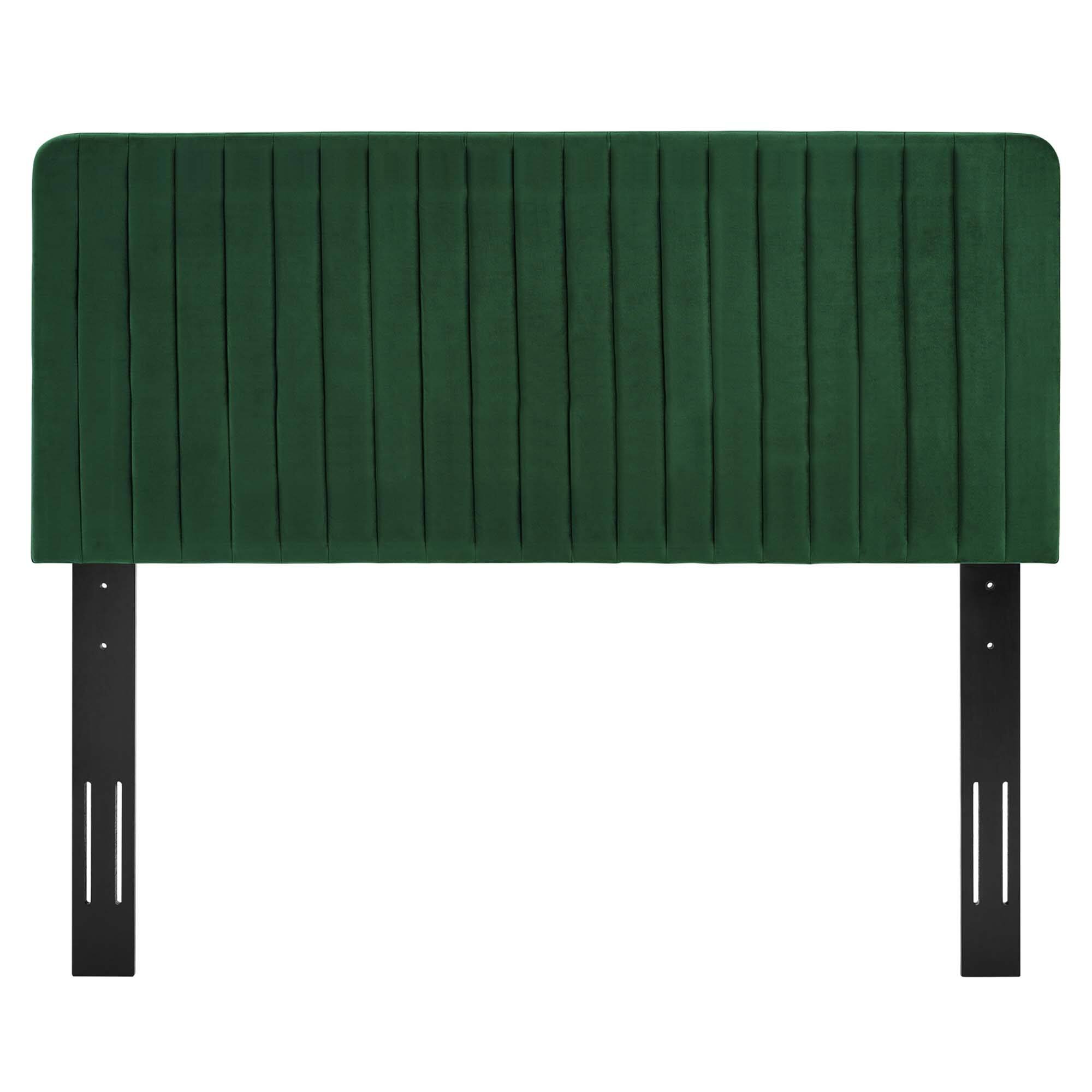 Alt View 1. Modway - Milenna Channel Tufted Performance Velvet King/California King Headboard by Modway - Green.