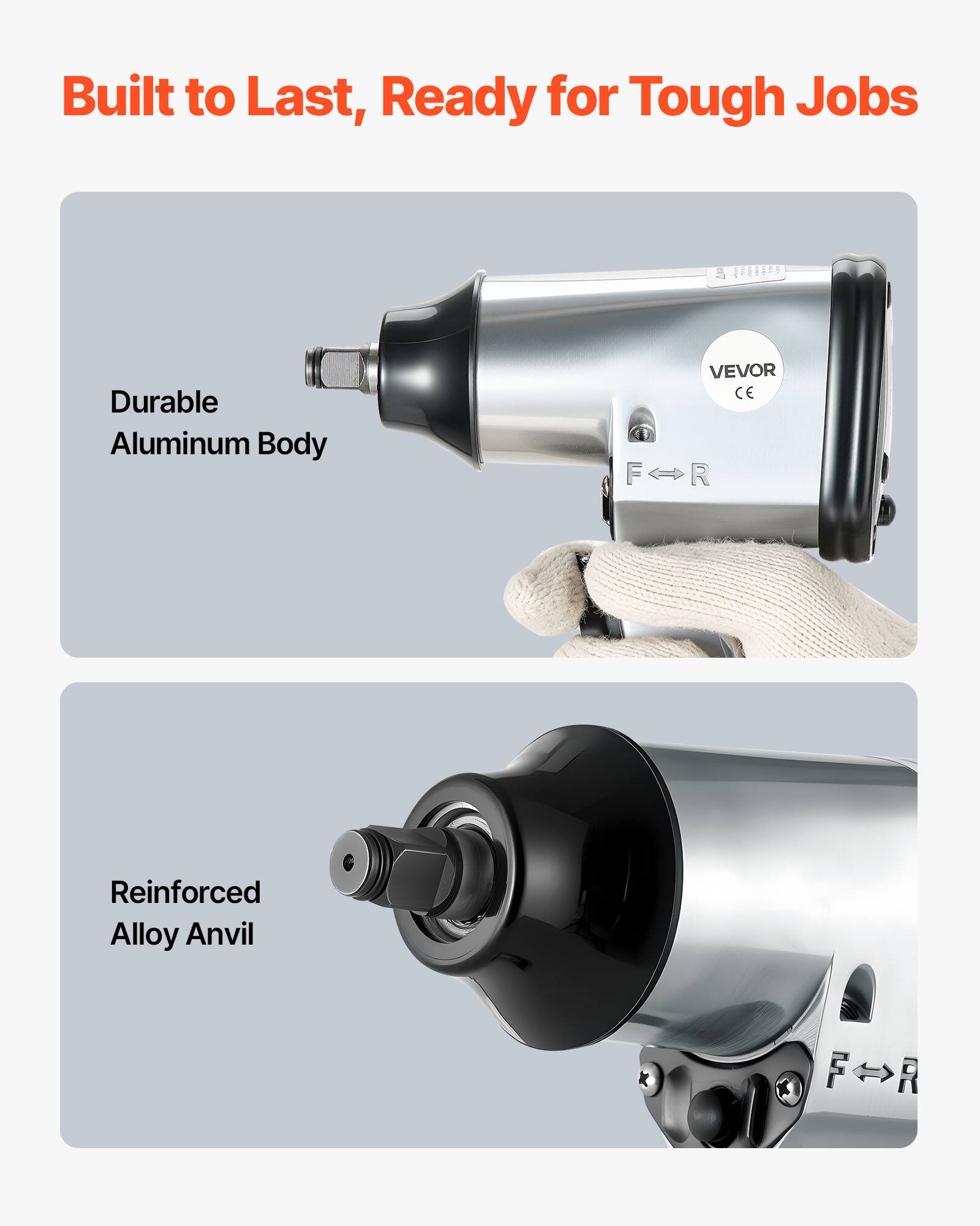 Built to Last, Ready for Tough Jobs

Durable Aluminum Body

Reinforced Alloy Anvil