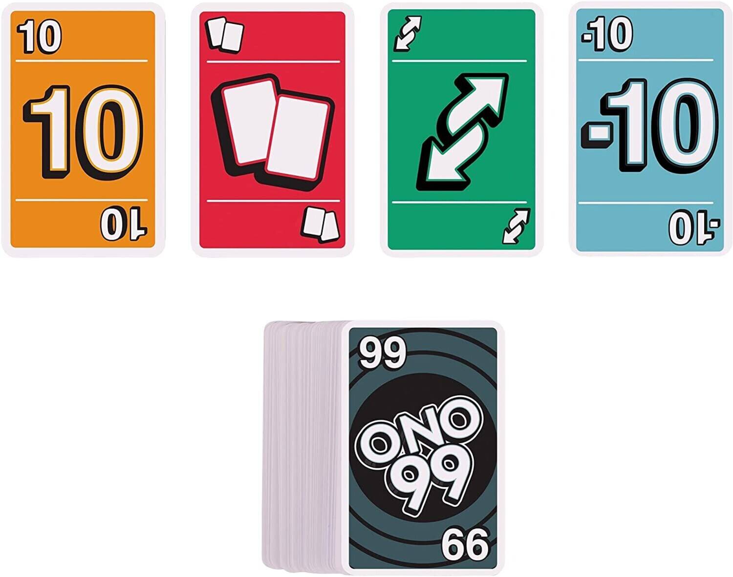 Mattel Games ONO 99 Card Game By UNO GAMES (MISC) Multicolor