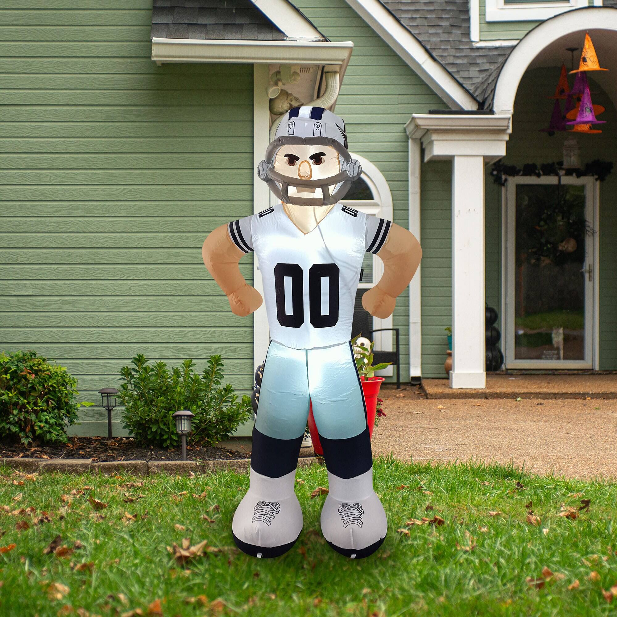 Alt View 3. Logo Brands - Dallas Cowboys Player Lawn Inflatable - Multicolor.