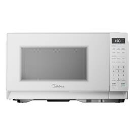Midea - 0.9 Cu. Ft. Compact Countertop Microwave Oven, 900W, 11 Power Levels - White