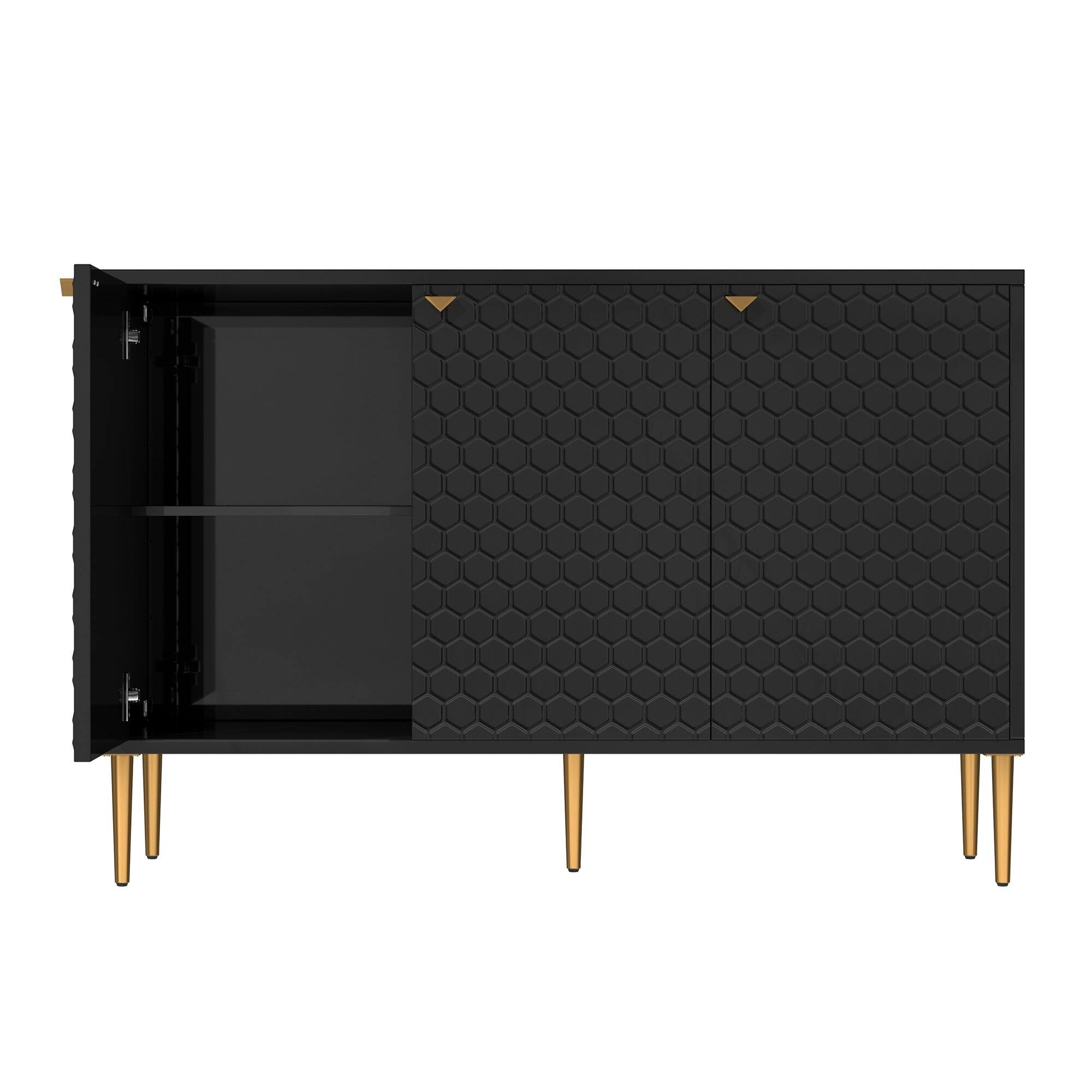 Alt View 10. Boyel Living - Boyel Living 3 Door Accent Cabinet - Black.