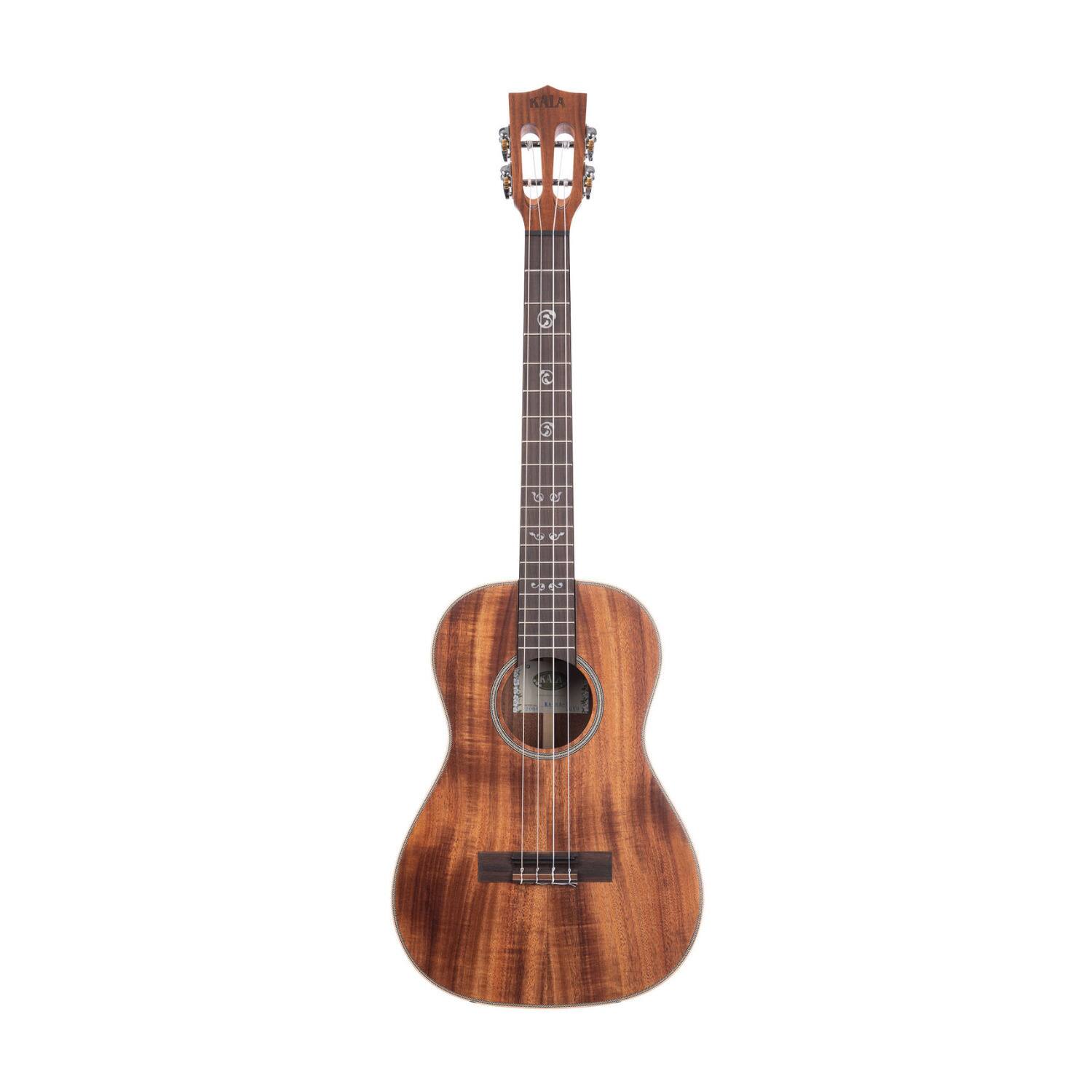 Angle. Kala - Kala Brand Music Co. Solid Acacia Series Baritone Ukulele (Satin Natural).