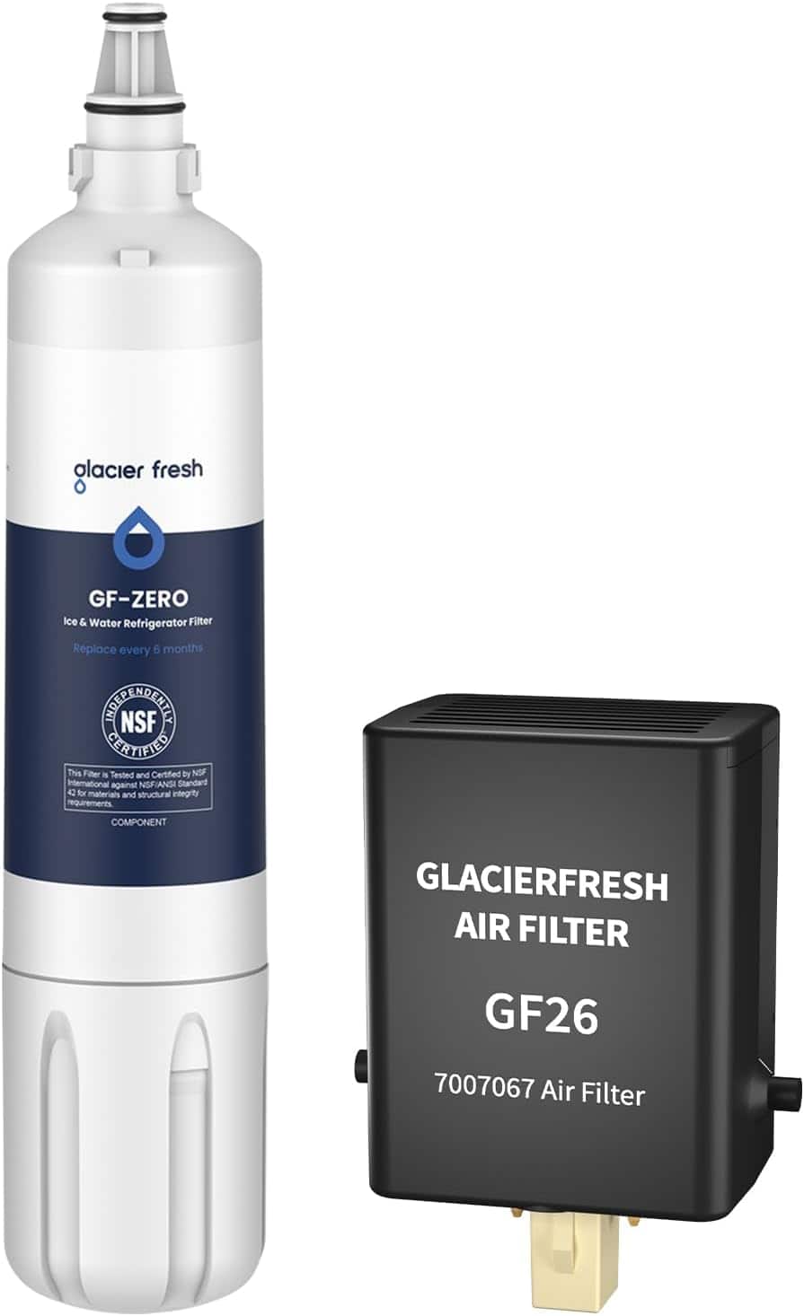 GLACIER FRESH - Replacement for Sub-Zero 4204490, 4290510 Water Filter and 7042798/7007067 Air Filter Combo Pack(1+1)