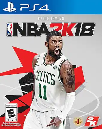 PS4
KYRIE IRVING
NBA 2K18
CELTICS 11
EVERYONE 10+
E 10+ ESRB
Online Interactions Not Rated by the ESRB
2K
#1 - E (Everyone)