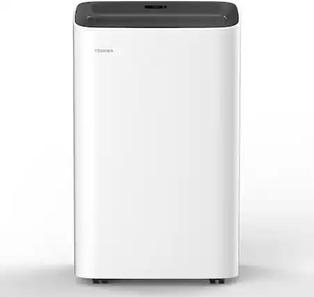Front. Toshiba - PX0611CWRUFR 6,000 DOE BTU Smart Wi‑Fi Portable AC - White.