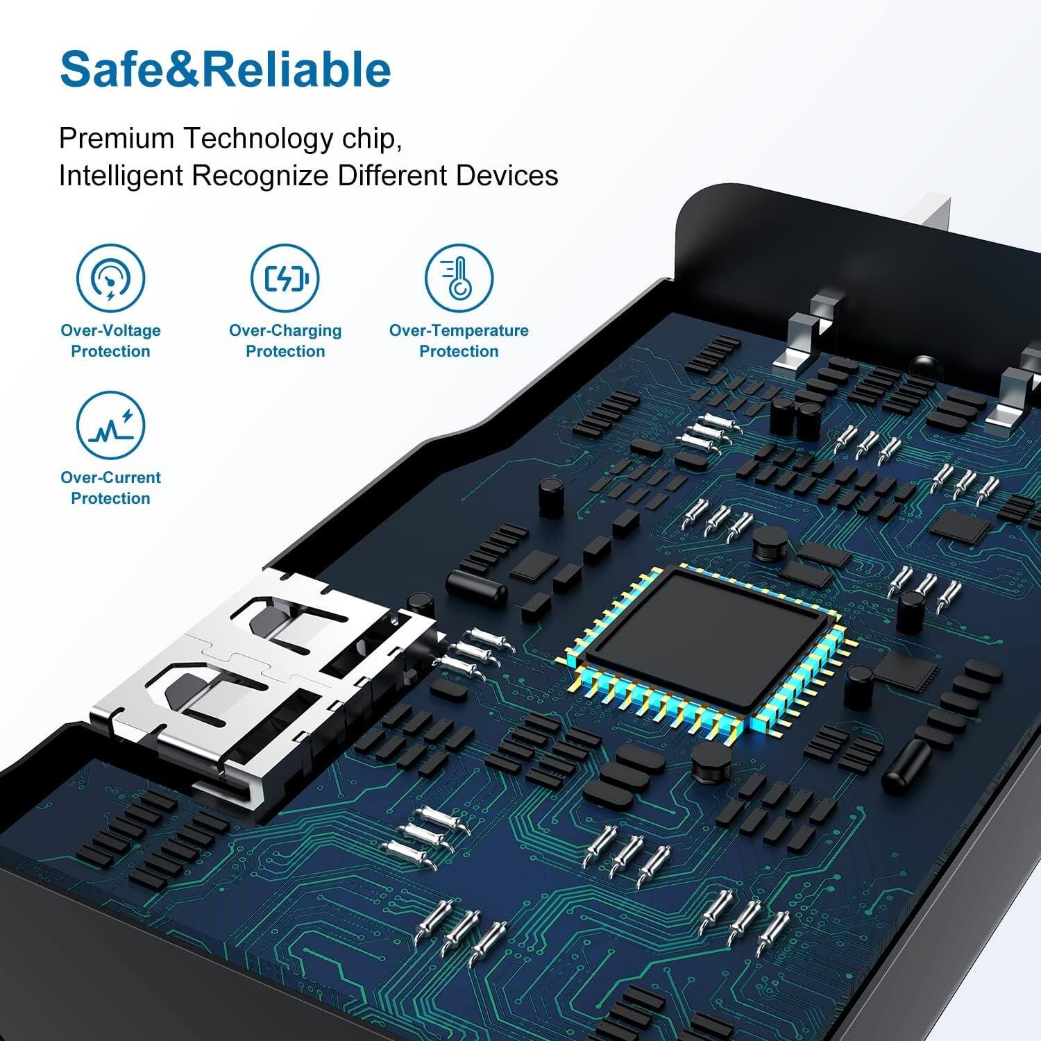 Safe & Reliable

Premium Technology chip, Intelligent Recognize Different Devices

Over-Voltage Protection
Over-Charging Protection
Over-Temperature Protection
Over-Current Protection