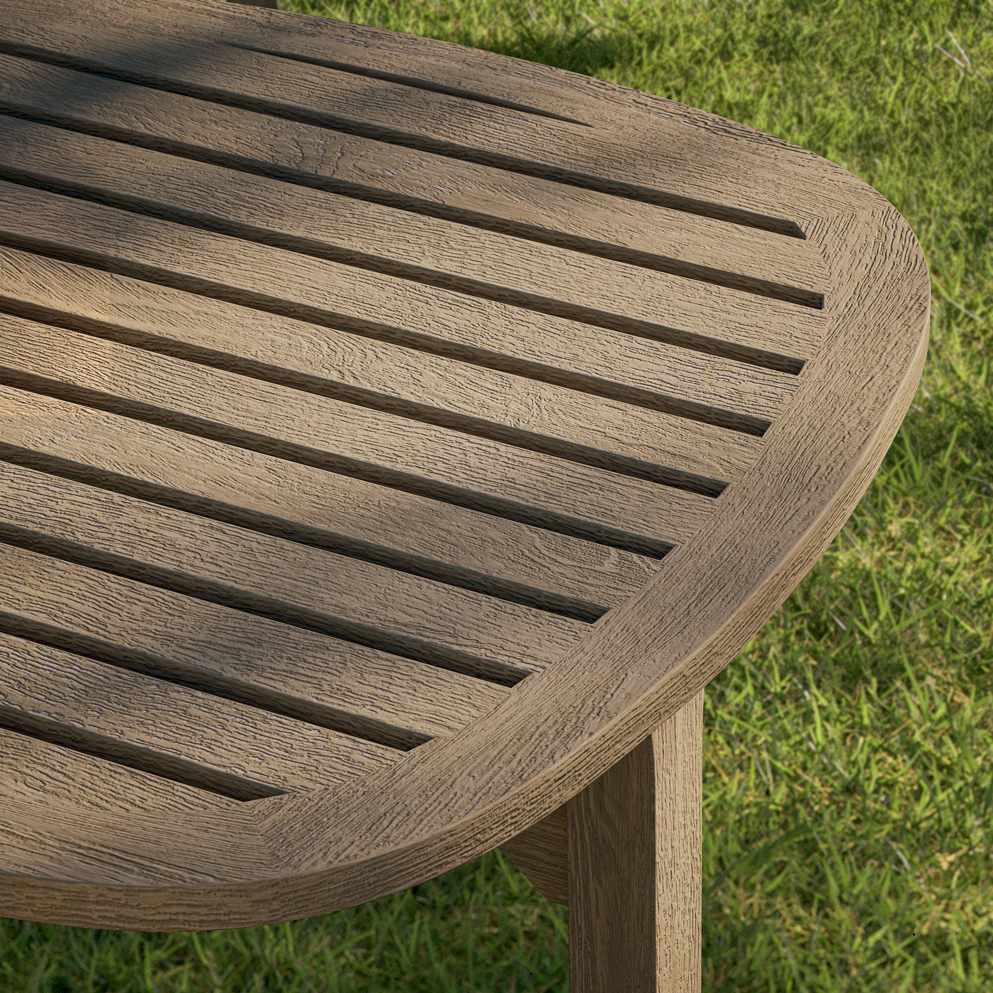 Alt View 8. Modway - Saratoga Square Outdoor Patio Teak Wood Side Table by Modway - Weathered Gray.