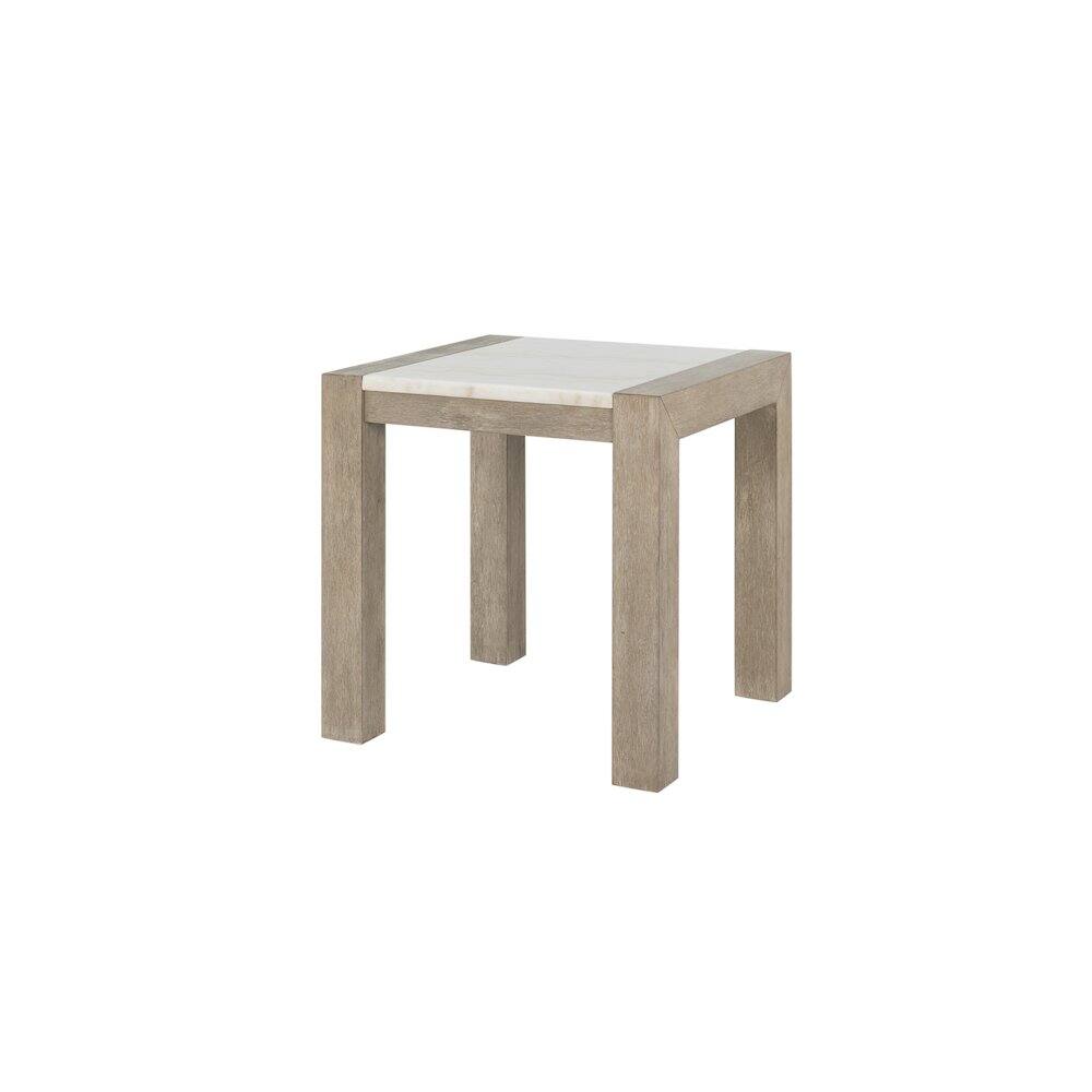 Angle. Global Furniture USA - Contemporary End Table, Natural,White - Brown.