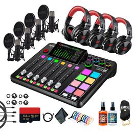 RODE - RODECaster Pro II + Headphones + Podcast Microphone + 64GB Micro SD + More (Bundle)