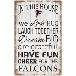Fan Creations - Atlanta Falcons 11'' x 19'' Team In This House Sign - Multicolor
