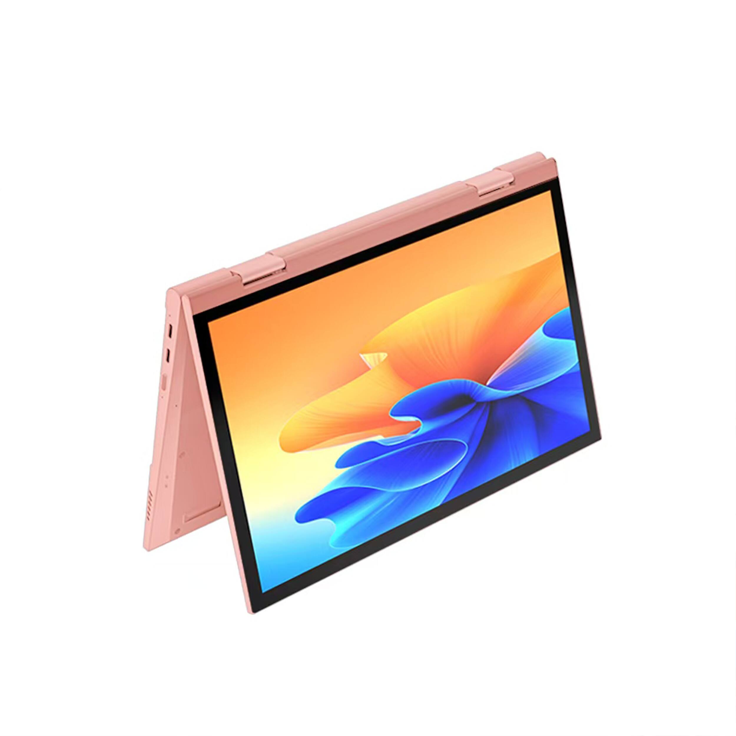 Alt View 3. Hotface - Hotface 10.95" 2K Touch 2-in-1,Intel N95 Processor,16GB DDR5,1TB SSD,1 Year Office 365,Win 11 Pro,Pink - Pink.