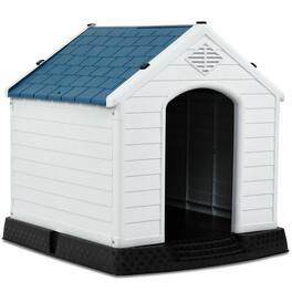 Costway - Plastic Dog House Medium-Sized Pet Puppy Shelter Waterproof Ventilate