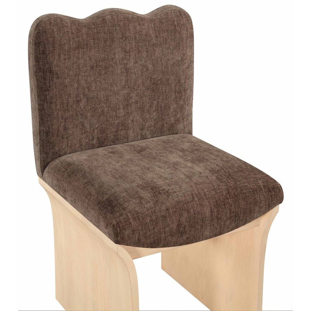 Meridian Furniture - Shaw Chenille Fabric Upholstered Dining Chair - Brown - Thumbnail 4