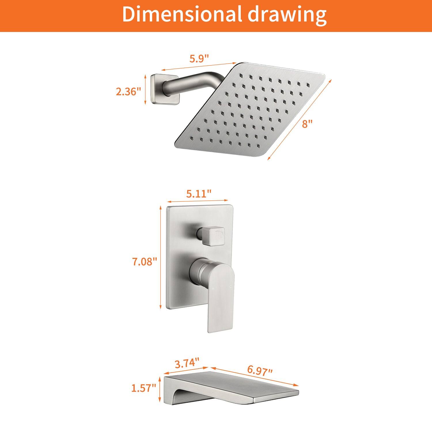 Dimensional drawing

- 5.9"
- 2.36"
- 8"
- 5.11"
- 7.08"
- 1.57"
- 3.74"
- 6.97"